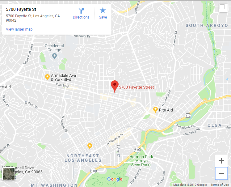 Google Map of 5700 block of Fayette Street Highland Park